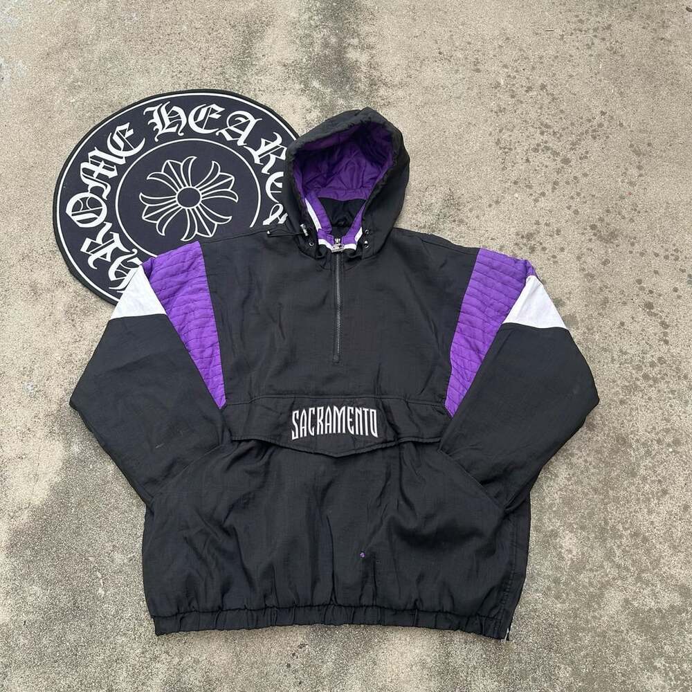 Vintage 90s Starter Sacramento Kings Anorak Half-Zip Windbreaker Jacket XXL